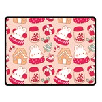 cute christmas cartoon Two Sides Fleece Blanket (Small)