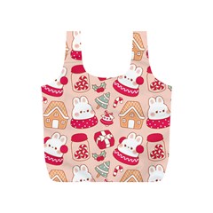 cute christmas cartoon Full Print Recycle Bag (S) from ArtsNow.com Front