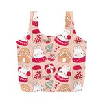 cute christmas cartoon Full Print Recycle Bag (M)