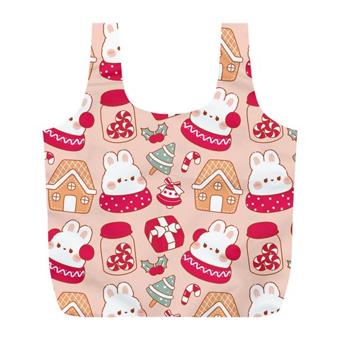 cute christmas cartoon Full Print Recycle Bag (L) from ArtsNow.com Front