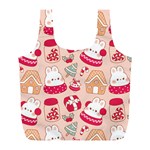 cute christmas cartoon Full Print Recycle Bag (L)