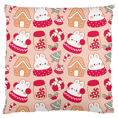 cute christmas cartoon Standard Premium Plush Fleece Cushion Case (Two Sides) from ArtsNow.com Back