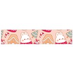 cute christmas cartoon Small Premium Plush Fleece Scarf