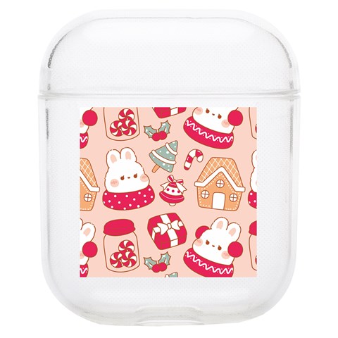 cute christmas cartoon Soft TPU AirPods 1/2 Case from ArtsNow.com Front