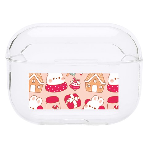 cute christmas cartoon Hard PC AirPods Pro Case from ArtsNow.com Front