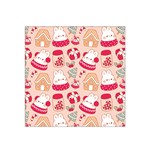 cute christmas cartoon Satin Bandana Scarf 22  x 22 