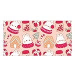 cute christmas cartoon Satin Shawl 45  x 80 