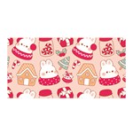 cute christmas cartoon Satin Wrap 35  x 70 