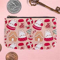 cute christmas cartoon Large Coin Purse from ArtsNow.com Front