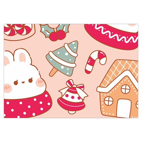 cute christmas cartoon Everyday Shoulder Bag with Pouch Bag from ArtsNow.com Zipper Tail