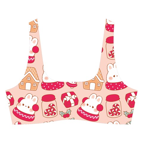 cute christmas cartoon Cross Back Hipster Bikini Set from ArtsNow.com Front