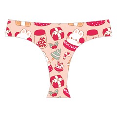 cute christmas cartoon Cross Back Hipster Bikini Set from ArtsNow.com Front Under