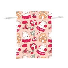 cute christmas cartoon Lightweight Drawstring Pouch (S) from ArtsNow.com Front