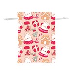 cute christmas cartoon Lightweight Drawstring Pouch (L)