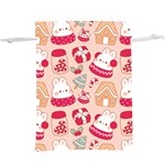 cute christmas cartoon Lightweight Drawstring Pouch (XL)