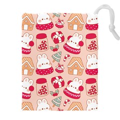 cute christmas cartoon Drawstring Pouch (5XL) from ArtsNow.com Front