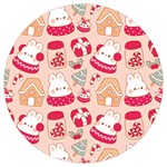 cute christmas cartoon Round Trivet