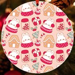 cute christmas cartoon UV Print Acrylic Ornament Round