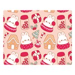 cute christmas cartoon Premium Plush Fleece Blanket (Large)