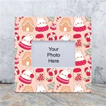 cute christmas cartoon White Box Photo Frame 4  x 6 