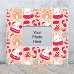 cute christmas cartoon White Wall Photo Frame 5  x 7 