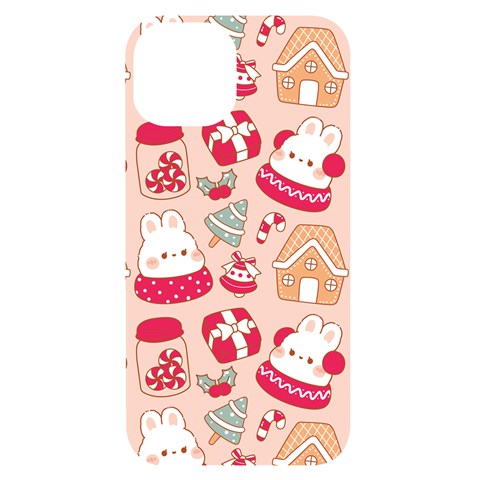 cute christmas cartoon iPhone 14 Black UV Print PC Hardshell Case from ArtsNow.com Front