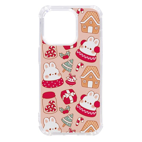 cute christmas cartoon iPhone 14 Pro TPU UV Print Case from ArtsNow.com Front