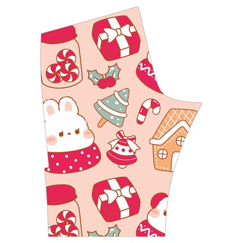 cute christmas cartoon Men s Side Zip Front Pouch Ski And Snowboard Bib Pants	 from ArtsNow.com Back Left