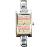 stripes floral designs Rectangle Italian Charm Watch