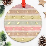 stripes floral designs Ornament (Round)