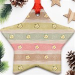 stripes floral designs Ornament (Star)