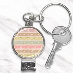 stripes floral designs Nail Clippers Key Chain