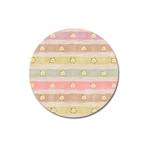 stripes floral designs Magnet 3  (Round) from ArtsNow.com Front