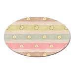 stripes floral designs Oval Magnet