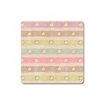 stripes floral designs Square Magnet