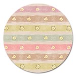 stripes floral designs Magnet 5  (Round)