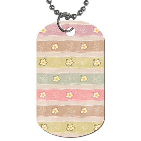 stripes floral designs Dog Tag (One Side) from ArtsNow.com Front