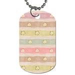 stripes floral designs Dog Tag (One Side)