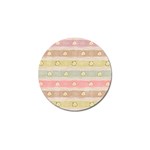 stripes floral designs Golf Ball Marker