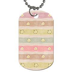 stripes floral designs Dog Tag (Two Sides) from ArtsNow.com Front