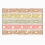 stripes floral designs Postcard 4 x 6  (Pkg of 10)