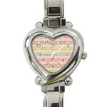 stripes floral designs Heart Italian Charm Watch