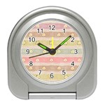 stripes floral designs Travel Alarm Clock