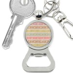 stripes floral designs Bottle Opener Key Chain