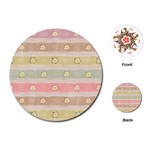 stripes floral designs Playing Cards Single Design (Round)