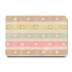 stripes floral designs Small Doormat