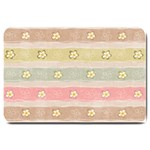 stripes floral designs Large Doormat