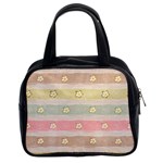 stripes floral designs Classic Handbag (Two Sides)