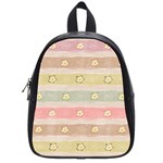 stripes floral designs School Bag (Small)