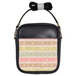 stripes floral designs Girls Sling Bag